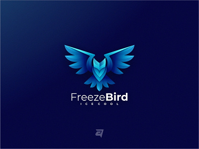 FreezeBird animal awesome colorful design eagle gradient graphic graphics icon illustration logo logos logosketch modern simple simple design simple logo vector