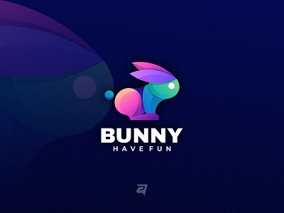 BUNNY Dribble animal branding bunny colorful creative design gradient graphic illustration logo logodesign modern simple vector