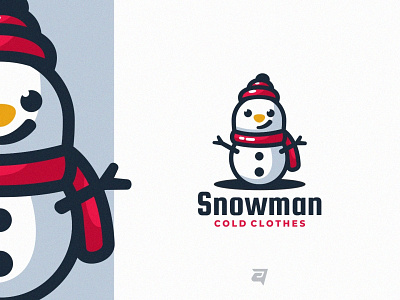 Snowman branding creative design graphic graphic design happy illustration logo modern snowman vector