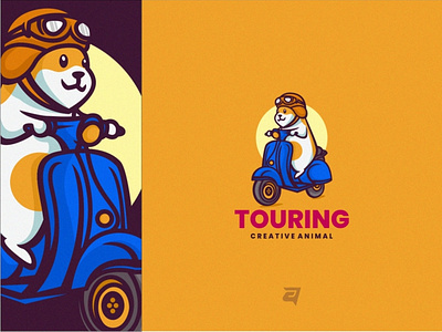 Touring animal animation branding cartoon creative cute design graphic design illustration logo modern touring vector