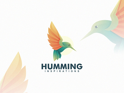 Humming Bird animal bird branding colorful creative design gradient illustration inspiration logo modern technology vector