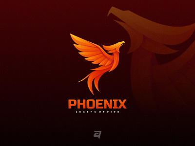 Phoenix animal bird branding colorful creative design gradient illustration logo modern mytgology phoenix technology vector