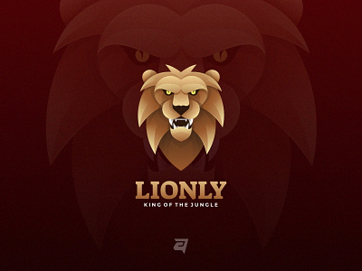 Lionly animal branding colorful creative design gradient illustration lion logo modern simple vector