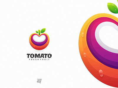 Tomato branding colorful creative design gradient graphic illustration logo modern tomato vector