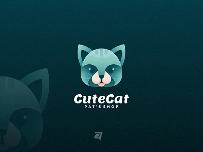 Cute Cat animal branding cat colorful creative design gradient graphic illustration logo modern vector