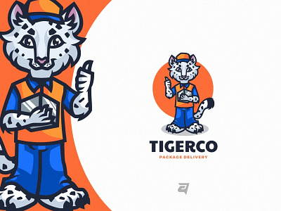 Tiger animal bramding branding cartoon character creative design illustration logo modern technology tiger vector