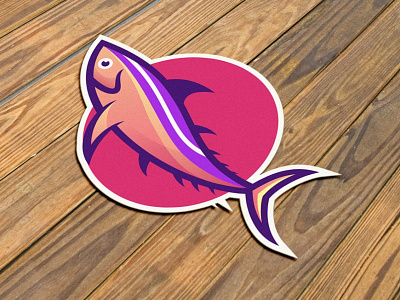Fish animal branding colorful design fish gradient graphic graphic design illustration logo modern sticker technology template vector