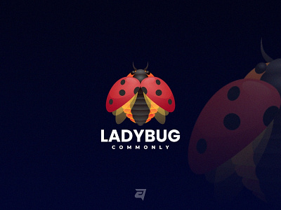 Ladybug branding bug colorful creatice design gradient illustration ladybug logo modern technology vector