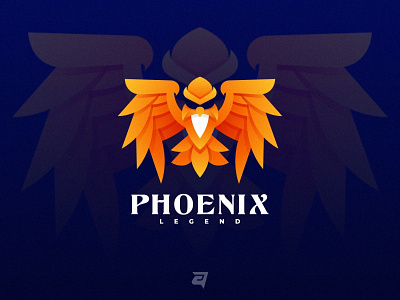 Phoenix animal bird branding colorful design gradient graphic graphic design illustration logo modern phoenix technology vector