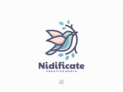 Nidificate bird branding colorful creative design graphic graphic design illustration logo mascot modern simple technology vector