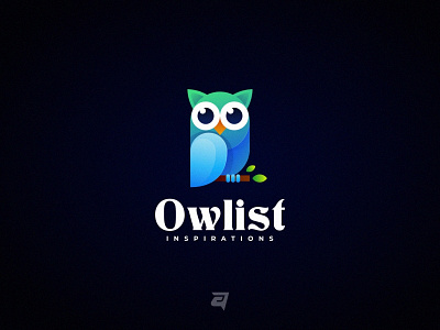 Owl animal bird branding colorful creative design gradient graphic design illustration logo modern owl technology vector