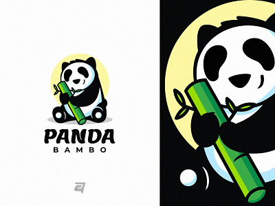 Panda bear branding cartoon design graphic design illustration logo modern panda technology vector