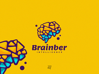 Brain brain branding color creative design graphic design illustration logo mascot modern simple technology vector