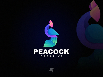 Peacock bird branding business colorful company creative design gradient graphic design illustration logo logo inspiration modern peacock simple technology vector