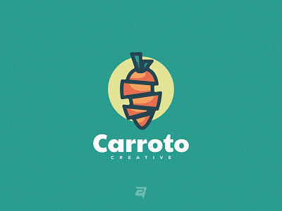 Carrot branding carrot creative design graphic design illustration logo logo design logo inspiration modern technology vector vegetarian