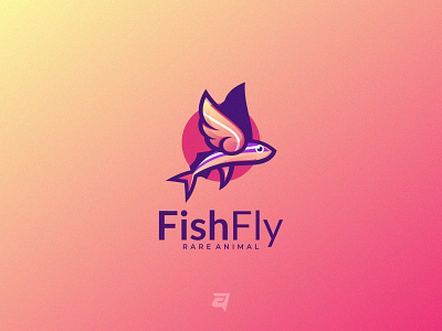 FishFly branding creative design fish fly gradient graphic design illustration logo logo design modern technology vector