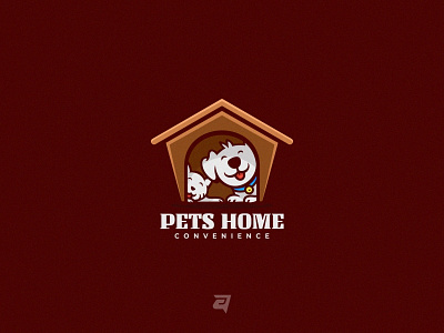 Pets Home branding cartoon cat creative cute design dog graphic design happy home illustration logo logo inspiration mascot modern pets puppy technology vector