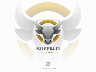 Buffalo animal branding buffalo bull colorful creative design gradient graphic design illustration logo logo awesome logo inspiration luxury modern symbol technology vector
