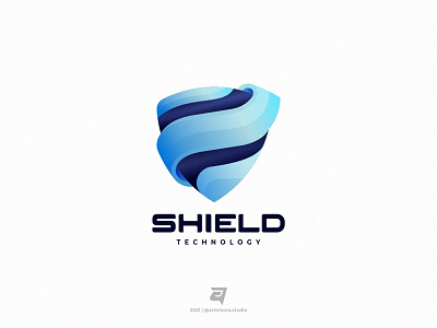 Shield branding colorful creative design gradient graphic design illustration logo logo awesome logo inspiration modern shape shield simple technology vector