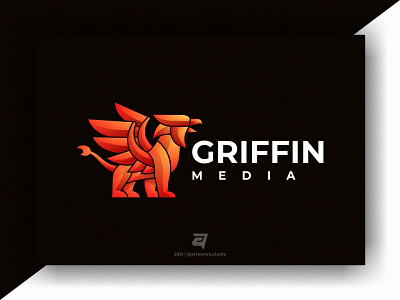 Griffin animal branding colorful creative design gradient graphic graphic design griffin illustration logo logo awesome logo inspiration modern mythology technology vector