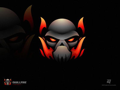 Skull Fire branding colorful creative demon design gaming gradient gradient. skull fire graphic graphic design illustration logo logo awesome logo inspiration modern sport technology vector