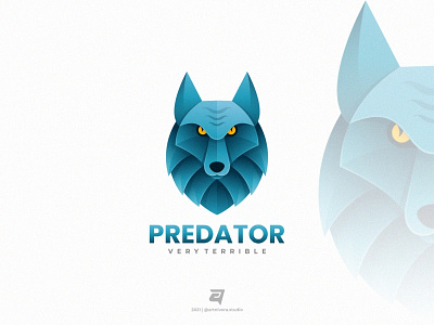 Predator animal branding colorful design gradient graphic design illustration logo logo awesome logo inspiration modern predator technology vector wolf
