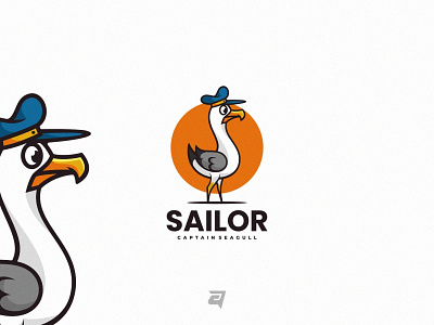 Sailor animal branding cartoon character creative design duck graphic design illustration logo logo awesome logo inspiration mascot modern sailor simple vector