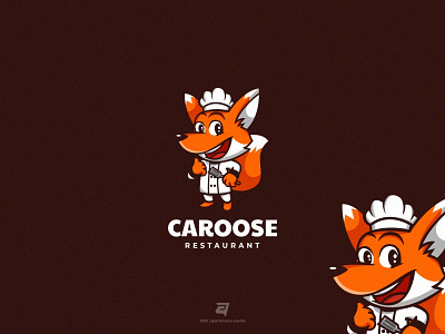 CAROOSE artnivorastudio branding cartoon character chef design fox graphic design illustration logo logo awesome logo graphic logo inspiration mascot modern restaurant simple vector