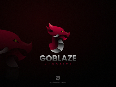 GOBLAZE artnivora studio blaze branding colorful creative design dragon goblaze gradient graphic design hunting illustration logo logo awesome logo inspiration modern simple vector