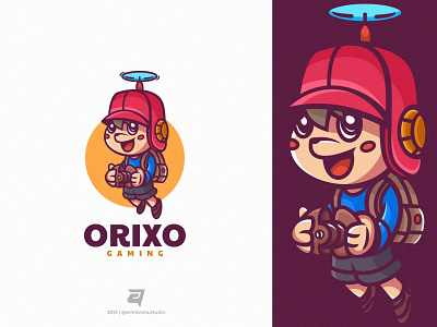 ORIXO artnivorastudio branding cartoon character creative design gaming graphic design illustration kids logo logo awesome logo inspiration mascot modern orixo simple vector