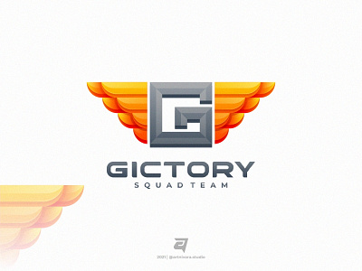 GICTORY artnivorastudio branding colorful design gictory gradient graphic design illustration letter letter g logo logo awesome logo inspiration modern simple technology vector victory