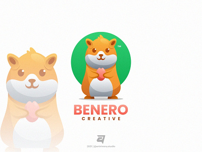 BENERO artnivorastudio branding colorful creative cute design gradient graphic design hamster illustration little logo logo awesome logo inspiration modern technology vector