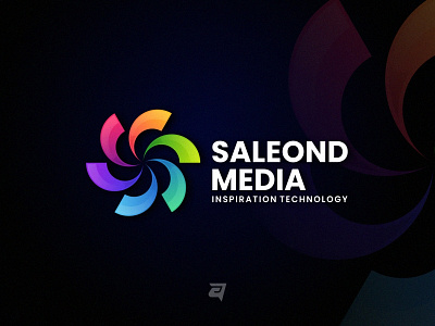 SALEOND MEDIA abstract artnivorastudio branding colorful connection design gradient illustration logo logo awesome logo inspiration media modern simple technology vector vibrant