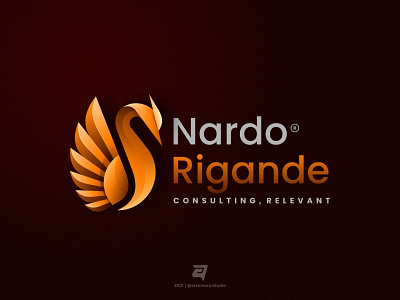 Nardo Rigande artnivorastudio branding colorful design gradient graphic design illustration logo logo awesome logo inspiration luxury modern nardo rigande simple swan technology vector