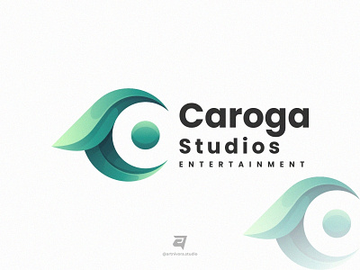 Caroga Studios abstract artnivorastudio branding carogastudios colorful design gradient graphic design illustration logo logo awesome logo inspiration media modern simple symbol technology vector