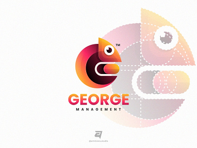 GEORGE artnivorastudio branding chameleon colorful design geometry goldenratio gradient graphic design illustration letter logo logo awesome logo inspiration modern simple technology vector