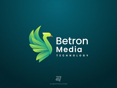 Betron Media artnivorastudio bird branding colorful design gradient graphic design illustration logo logo awesome logo inspiration modern phoenix simple technology vector