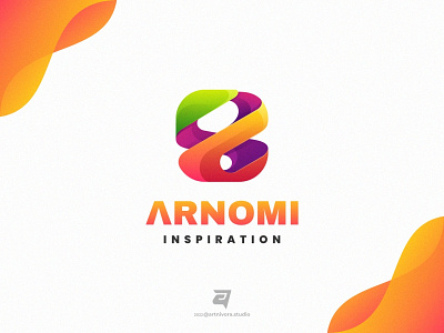 ARNOMI abstract arnomi artnivorastudio branding business colorful design gradient graphic design illustration logo logo awesome logo inspiration media modern simple technology vector