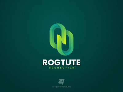 ROGTUTE artnivorastudio branding colorful connection design gradient graphic design illustration logo logo awesome logo inspiration media modern rogtute simple symbol technology vector