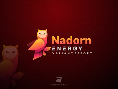 Nadorn ENERGY artnivorastudio bird branding colorful design freedom gradient graphic design illustration logo logo awesome logo inspiration modern nadorn owl simple technology vector