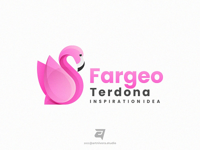 Fargeo Terdona artnivorastudio beauty branding colorful design fargeo terdona gradient graphic design illustration logo logo awesome logo inspiration modern pink simple swan technology vector