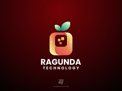 RAGUNDA artnivorastudio branding colorful design fruit gradient graphic design illustration logo logo awesome logo inspiration modern orange pixel ragunda simple technology vector