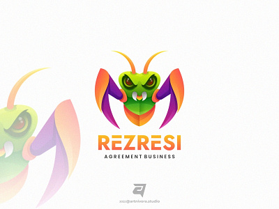 REZRESI artnivorastudio branding colorful design gradient graphic design grasshoppper illustration logo logo awesome logo inspiration media modern simple technology vector