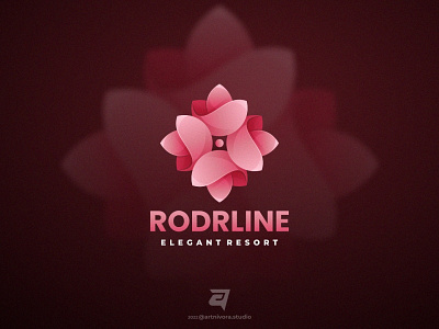 RODRLINE artnivorastudio branding colorful design flower gradient graphic design illustration logo logo awesome logo inspiration modern vector