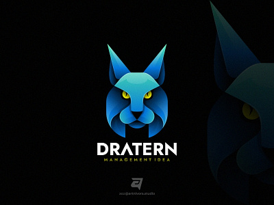 DRATERN artnivorastudio branding colorful design dratern gradient graphic design illustration logo logo awesome logo inspiration lynx media modern simple technology vector