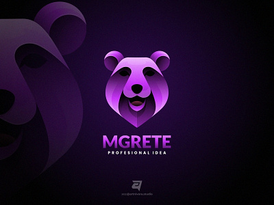 MGRETE artnivorastudio bear branding colorful design gradient graphic design illustration logo logo awesome logo inspiration logo maker mgrete modern simple technology vector