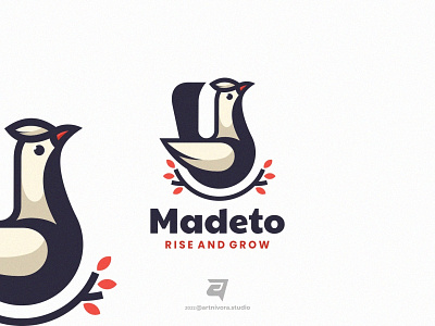 Madeto artnivorastudio bird branding color design gradient graphic design illustration logo logo awesome logo inspiration madeto modern nature simple vector white