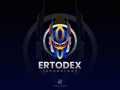 ERTODEX artnivorastudio branding colorful design futuristic gradient graphic design illustration logo logo awesome logo inspiration media modern rrobotic simple technology vector