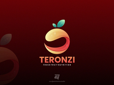 TERONZI artnivorastudio branding colorful design fruit gradient graphic design illustration logo logo awesome logo inspiration media modern orange simple technology vector