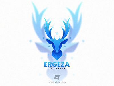 ERGEZA artnivorastudio awesome branding colorful deer design gradient graphic design illustration logo logo awesome logo inspiration media modern simple technology vector